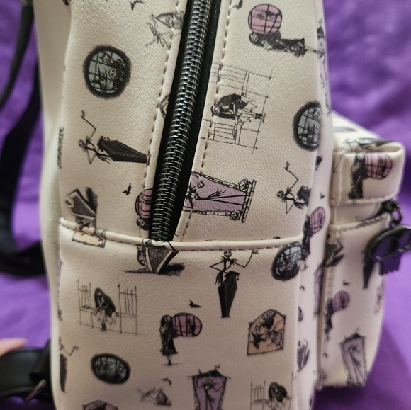DISNEY NBC Nightmare Before Christmas Loungefly mini backpack and wallet EUC - Picture 8 of 10